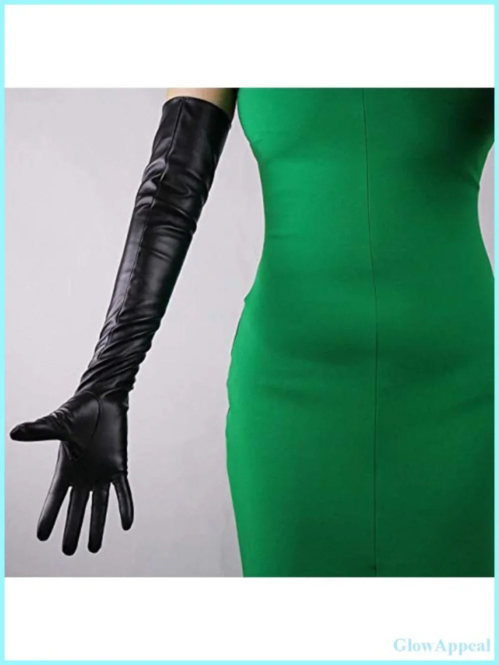 Faux Leather Opera Gloves 24 Inch Vintage Evening Party Cosplay
